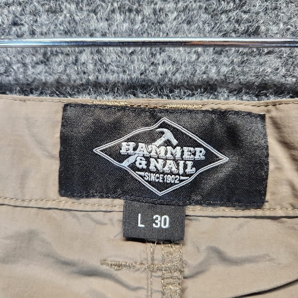 Hammer & Nail Cargo Shorts Mens 36 Green Gorpcore Outdoor Hiking Utility - Picture 2 of 11